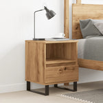 ZNTS Bedside Cabinet Artisan Oak 40x35x50 cm Engineered Wood 857378