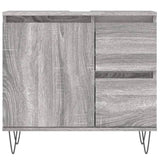 3 Piece Bathroom Furniture Set Grey Sonoma Engineered Wood 3190227