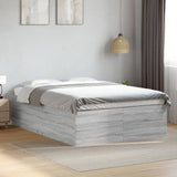 Bed Frame without Mattress Grey Sonoma 135x190 cm Double 3280949