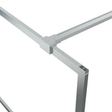Walk-in Shower Wall Silver 90x195 cm Clear ESG Glass 152136