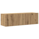 4 Piece TV Cabinet Set Wall-mounted Artisan Oak Engineered Wood 3329018