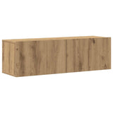 4 Piece TV Cabinet Set Wall-mounted Artisan Oak Engineered Wood 3329018