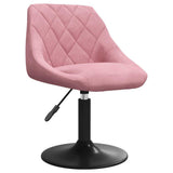 Swivel Dining Chairs 2 pcs Pink Velvet 335332