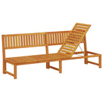 Sun Lounger Reclining Brown 200 x 57 x 75cm Solid Acacia wood 4108111