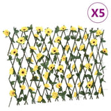 Artificial Ivy Trellis Expandable 5 pcs Yellow 180x60 cm 366599