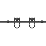 Sliding Door Hardware Kit 366 cm Steel Black 3295793
