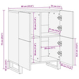 Sideboard Brown 60 x 33 x 75 cm Solid mango wood 4017962