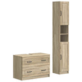 2 Piece Bathroom Cabinet Set UTRECHT Sonoma Oak Engineered Wood 3417569