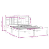 Bed Frame without Mattress 140x200 cm Solid Wood 3105405
