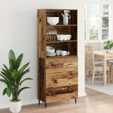 Highboard with Drawer 2 pcs Old Wood Engineered Wood 3415618