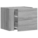 ZNTS Wall-mounted Bedside Cabinet Grey Sonoma 45x30x35 cm 848335