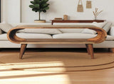 Solid Wood Amaya Nordic Style Oak-ish Coffee Table, Open Slot B2743P402954