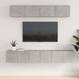 5 Piece TV Cabinet Set Concrete Grey Engineered Wood 3114425