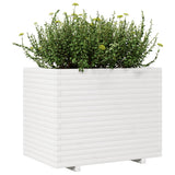 ZNTS Garden Planter White 90x60x72 cm Solid Wood Pine 3282645