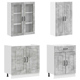 Kitchen Unit KALMAR 4 pcs Concrete Grey Engineered Wood 3438308