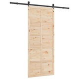 Sliding Door Natural 80 x 208 cm Solid Pine Wood 3445660
