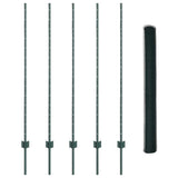 Welded Wire Fence 10 x 1.4 m PVC-Coated Steel Green 3336689