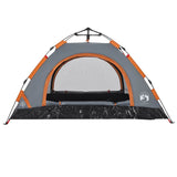 Camping Tent 2-Person Grey and Orange Quick Release 4004163