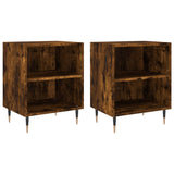 Bedside Cabinets 2 pcs Smoked Oak 40x30x50 cm Engineered Wood 826775