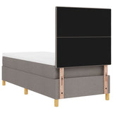 ZNTS Box Spring Bed with Mattress Taupe 100x200 cm Fabric 3339599