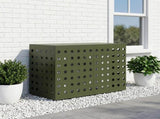 Air Conditioner Cover Olive Green 90 x 40 x 60 cm Steel 8014125