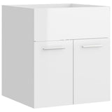 Bathroom Furniture Set High Gloss White Engineered Wood 3070862