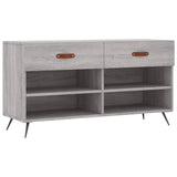 Shoe Bench Grey Sonoma 102x35x55 cm Engineered Wood 829714