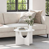 Coffee Table White 50 x 50 x 35 cm Solid pine wood 873530
