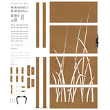 Garden Gate 100x200 cm Corten Steel Grass Design 153231