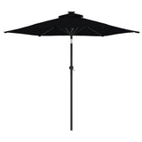 Garden Parasol with Steel Pole Black 225x225x212 cm 4005064