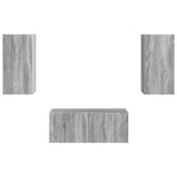 TV Cabinet Set Wall-mounted 2 pcs Grey Sonoma Engineered Wood 3408967