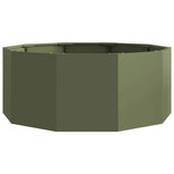 Planter Olive Green 90 x 90 x 35 cm Steel 883734