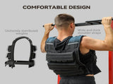30KG Adjustable Weighted Vest, Running Weight Vest, with 30 Metal Weights, Reflective Strips, for T3398P425066