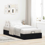 Ottoman Bed Frame No Mattress Black Single Velvet 3310999
