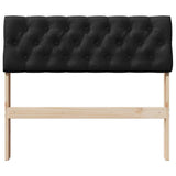 Upholstered Headboard Black 90 cm Solid Pine Wood 879196