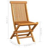 Folding Chair Set of 8 Warm teak Solid Teak Wood Standard 3072916