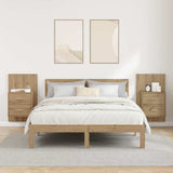 Wall-mounted Bedside Cabinet 2 pcs Artisan Oak 880487