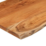 Table Top 50x40x2,5 cm Rectangular Solid Wood Acacia Live Edge 370607