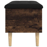 Storage Bench Smoked Oak 82x42x46 cm Engineered Wood 835079