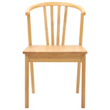 Dining Chair 2 pcs Natural Solid Rubberwood 42020396