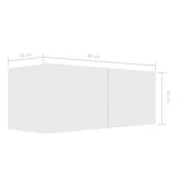 8 Piece TV Cabinet Set White Engineered Wood 3078691