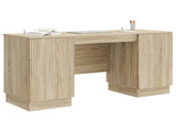 Desk with Shelf Sonoma Oak 142.5 x 50 x 75 cm Engineered Wood 3414623