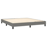 Box Spring Bed Frame Dark Grey Super King Fabric 3121170