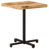 ZNTS Bistro Table Square 60x60x75 cm Rough Mango Wood 320264