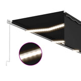 Manual Retractable Awning with Blind&LED 6x3m Anthracite 3069364