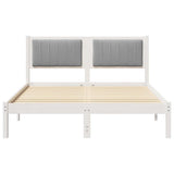 Bed Frame with Upholstered Headboard Light Grey 140 x 200 cm 878258