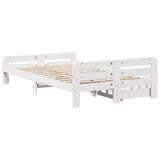 Bed frame without Mattress White 120x190 cm Small Double Solid Wood Pine 3309057