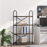 Bookshelf 4-Tier 80 x 30 x 146 cm Engineered wood Smoked Oak 879895
