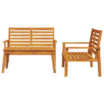 ZNTS 3 Piece Garden Lounge Set Solid Wood Acacia 3211797