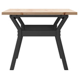 Coffee Table Y-Frame 80x50x40 cm Solid Wood Pine and Steel 3282706